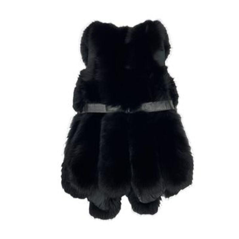 Asferi Fox fur vest black