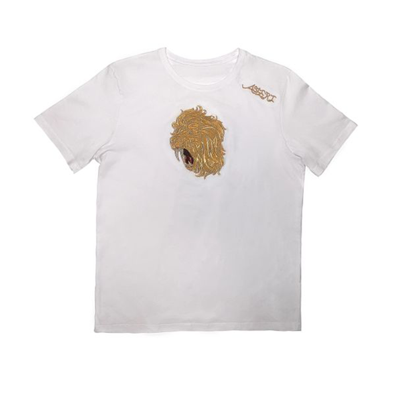Asferi's Golden Lion Embroidered Tee Shirt