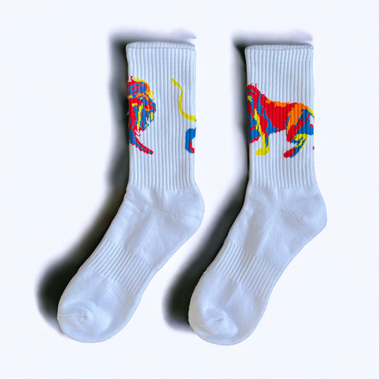 Asferi lion Egyptian cotton Jacquard socks.