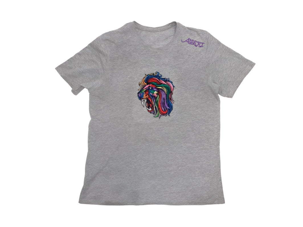 Asferi's Embroidered Lions head T-shirt